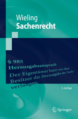 Sachenrecht (Springer-Lehrbuch) (German Edition)
