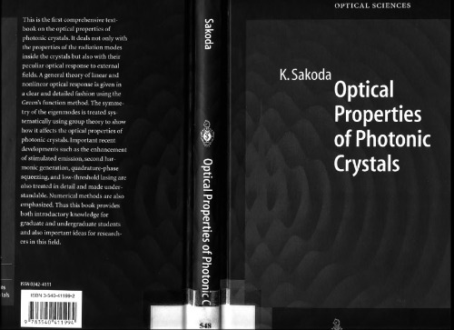 Optical properties of photonic crystals