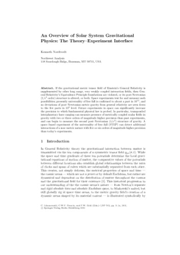 Gyros, Clocks, Interferometers…: Testing Relativistic Gravity in Space (Lecture Notes in Physics, 562)