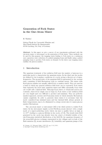 Modern Challenges in Quantum Optics: Selected Papers of the First International Meeting in Quantum Optics Held in Santiago, Chile, 13–16 August 2000 (Lecture Notes in Physics, 575)