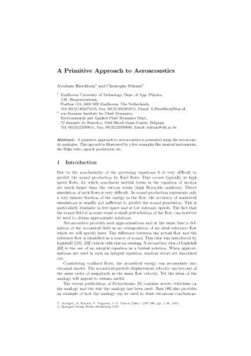 Sound-Flow Interactions (Lecture Notes in Physics, 586)