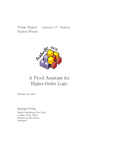 Isabelle/HOL: A Proof Assistant for Higher-Order Logic