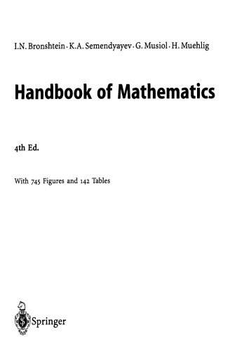 Handbook of Mathematics, 4th ed.