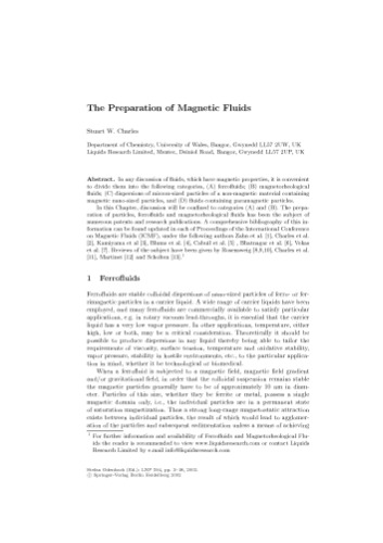 Ferrofluids: Magnetically Controllable Fluids and Their Applications (Lecture Notes in Physics, 594)