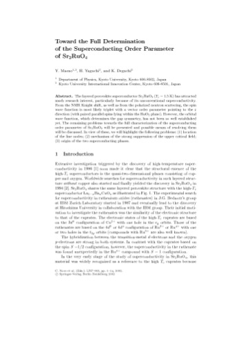 Ruthenate and Rutheno-Cuprate Materials: Unconventional Superconductivity, Magnetism and Quantum Phase Transitions (Lecture Notes in Physics, 603)