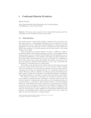 The conformal structure of space-time : geometry, analysis, numerics