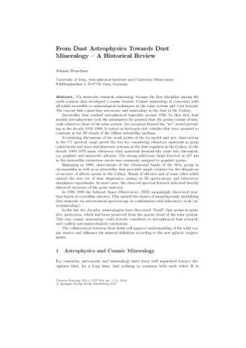 Astromineralogy (Lecture Notes in Physics, 609)