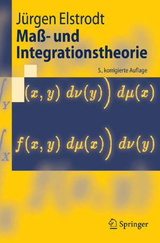 Maß- und Integrationstheorie (Springer-Lehrbuch) (German Edition)