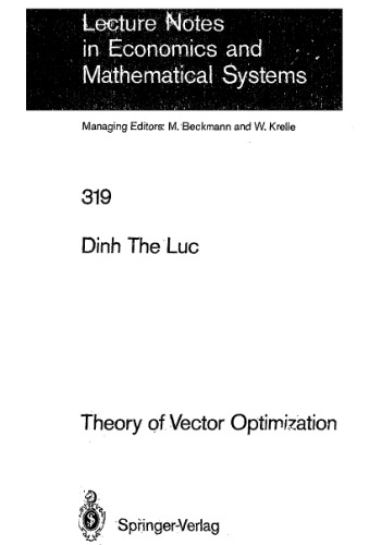Theory of vector optimization
