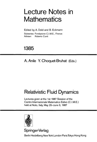 Relativistic Fluid Dynamics