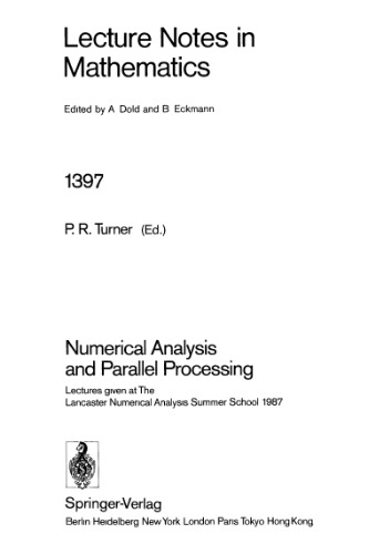 Numerical Analysis and Parallel Processing