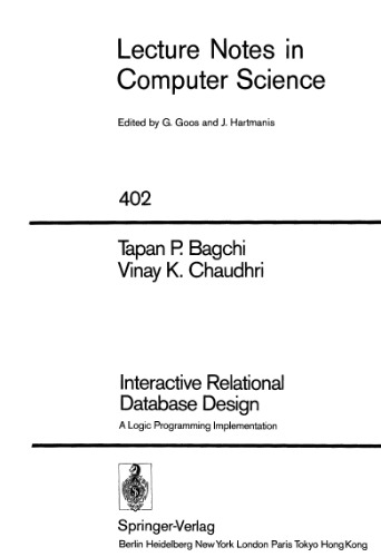 Interactive Relational Database Design: A Logic Programming Implementation