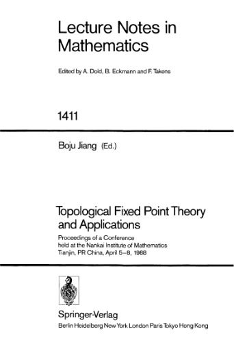 Topological Fixed Point Theory and Applications