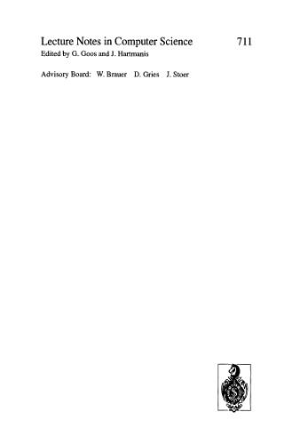 Mathematical Foundations of Computer Science 1993: 18th International Symposium, MFCS'93 Gdańsk, Poland, August 30–September 3, 1993 Proceedings