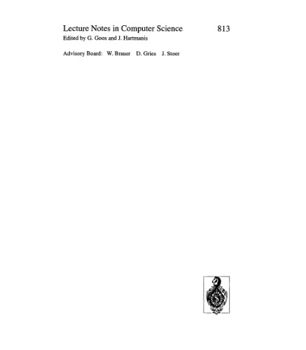 Logical Foundations of Computer Science: Third International Symposium, LFCS '94 St. Petersburg, Russia, July 11–14, 1994 Proceedings