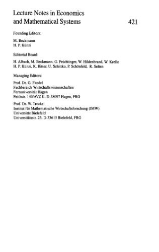 Triangulations and Simplicial Methods (Lecture Notes in Economics and Mathematical Systems, 421)