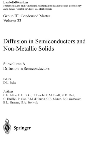 Diffusion in Semiconductors
