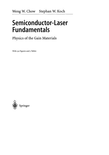 Semiconductor-Laser Fundamentals: Physics of the Gain Materials