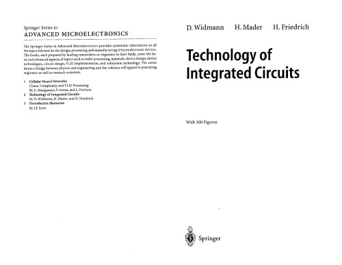 Technology of Integrated Circuits