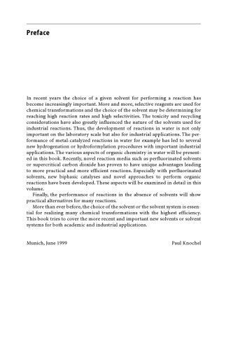 Modern Solvents in Organic Synthesis