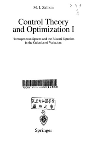 Control theory and opitimization I