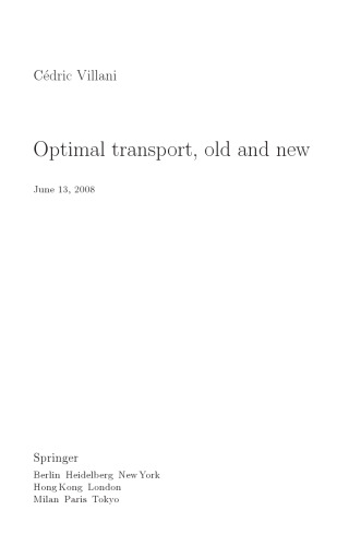 Optimal transport, old and new