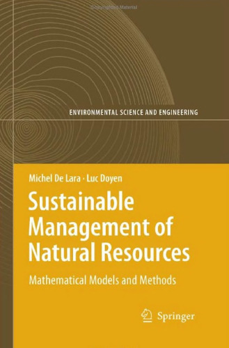 Sustainable Management of Natural Resources: Mathematical Models and Methods