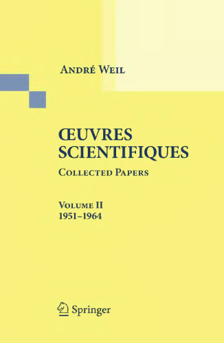 Oeuvres scientifiques, Collected papers, - (1951-1964)