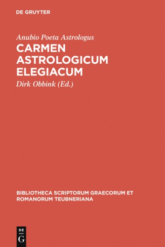 Anubio: Carmen Astrologicum Elegiacum