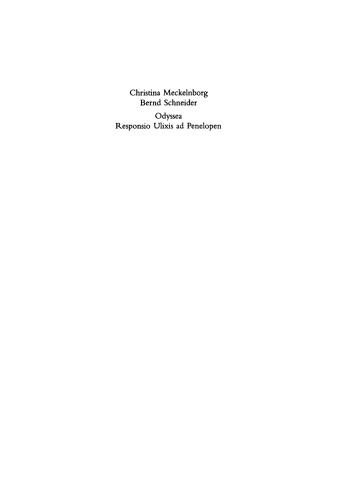 Odyssea. Responsio Ulixis Ad Penelopen: Die humanistische Odyssea decurtata der Berliner Handschrift Diez. B Sant. 41