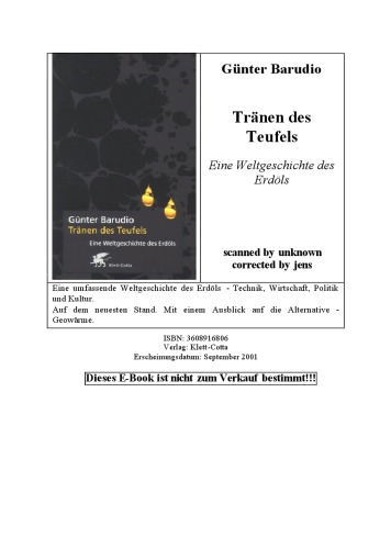 Tranen des Teufels. Die Weltgeschichte des Erdols GERMAN