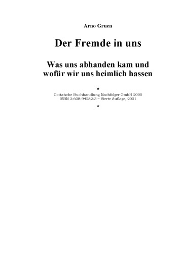 Der Fremde in uns