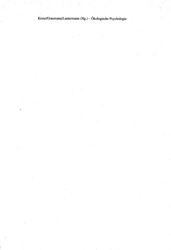 Ökologische Psychologie : ein Handbuch in Schlüsselbegriffen