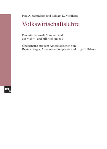Volkswirtschaftslehre. Das internationale Standardwerk der Makro- und Mikroökonomie, 3. Auflage