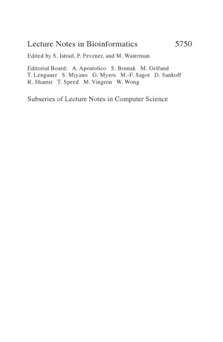 Transactions on Computational Systems Biology XI