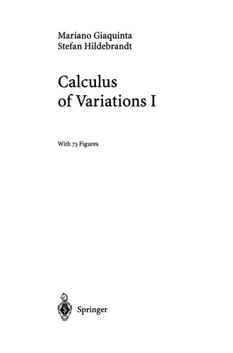 Calculus of Variations I