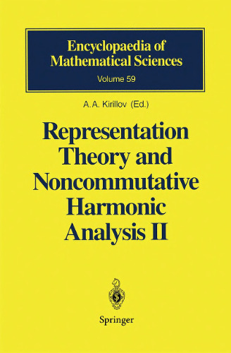 Representation Theory and Noncommutative Harmonic Analysis II: Homogeneous Spaces, Representations and Special Functions (Encyclopaedia of Mathematical Sciences, 59)