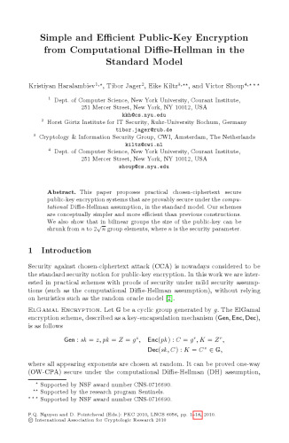 Public Key Cryptography - PKC 2010: 13th International Conference on Practice and Theory in Public Key Cryptography, Paris, France, May 26-28, 2010, ... Computer Science Security and Cryptology)