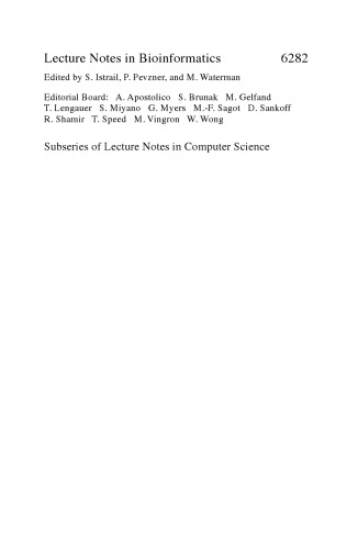 Pattern Recognition in Bioinformatics: 5th IAPR International Conference, PRIB 2010, Nijmegen, The Netherlands, September 22-24, 2010. Proceedings