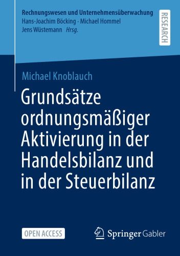 Grundsätze ordnungsmäßiger Aktivierung in der Handelsbilanz und in der Steuerbilanz (Rechnungswesen und Unternehmensüberwachung) (German Edition)