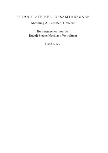 Grundlinien einer Erkenntnistheorie der Goetheschen Weltanschauung
