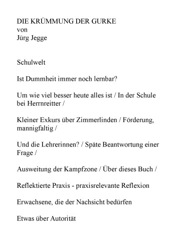 Die Krümmung der Gurke