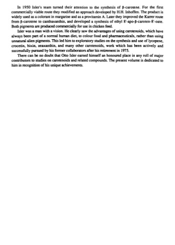 Carotenoids : Synthesis