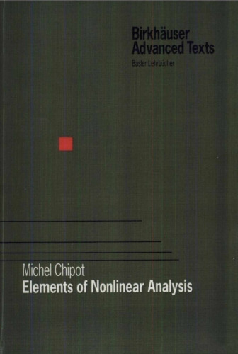 Elements of Nonlinear Analysis (BirkhГ¤user Advanced Texts Basler LehrbГјcher)