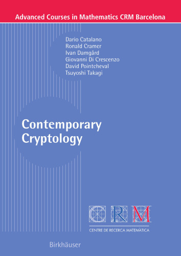 Contemporary Cryptology (Advanced Courses in Mathematics - CRM Barcelona)