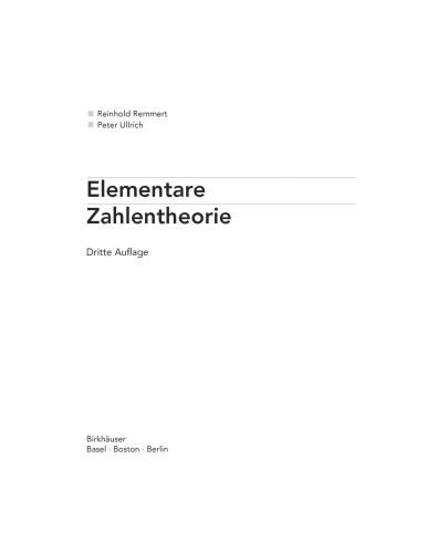 Elementare Zahlentheorie ()