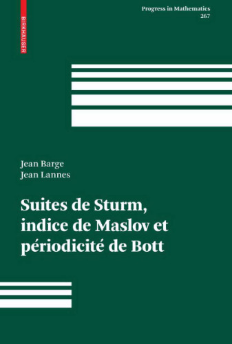 Suites de Sturm, indice de Maslov et periodicite de Bott