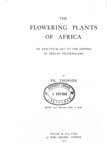 The Flowering Plants of Africa
