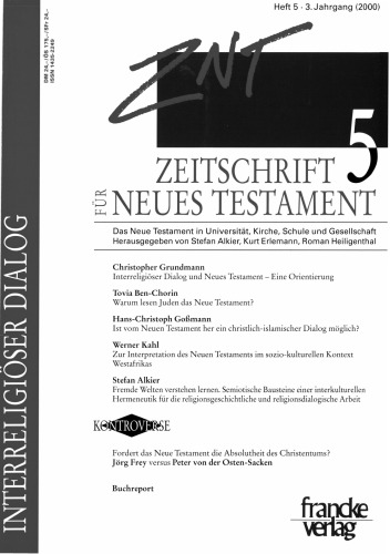 Zeitschrift für Neues Testament (ZNT). Heft 5