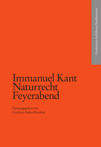 Immanuel Kant: Naturrecht Feyerabend